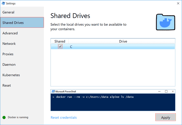 「Shared Drives」→「Shared」にチェック→「Apply」